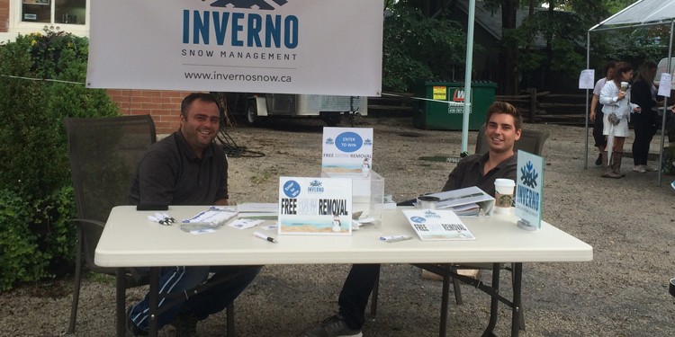 Festival-goers stopped by Inverno Snow Management’s booth to enter a ballot for free snow removal