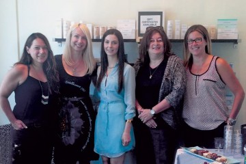Left to right: Sonia Klinger, Daniela Hofmann, Vanessa Budz, Nicole Simmons and Kim Spoorenberg