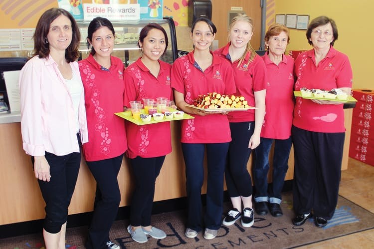 Owner Tiziana Cannella and her staff at Edible Arrangements in Vaughan